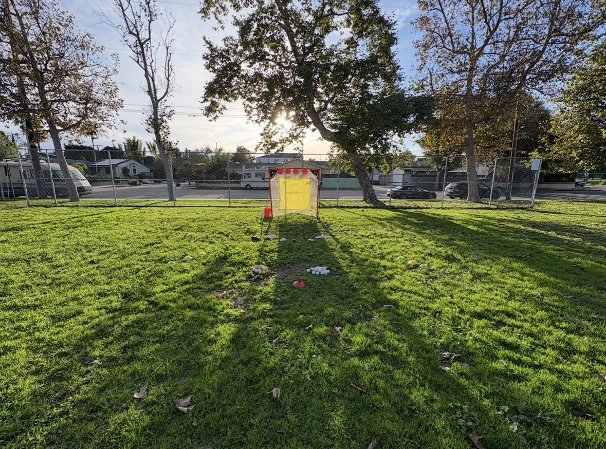 Sessions Lacrosse on-demand field setup with goal and cones